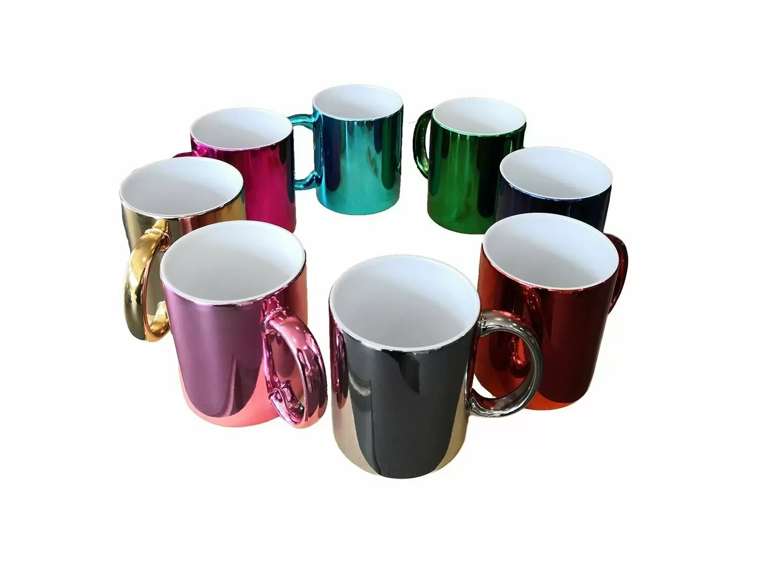 11oz metallic sublimation mug,pink