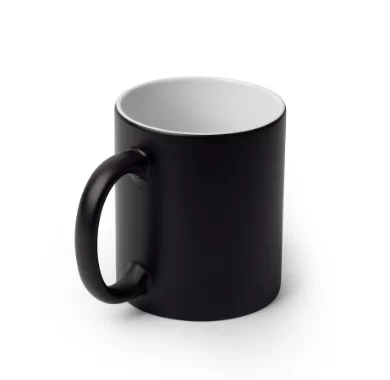 11oz white mug,outside matte black painted for CO2 laser engrave