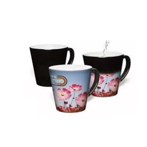 12oz glossy black color change mug