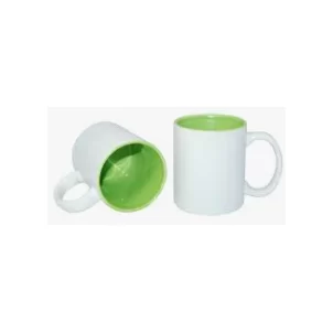  11oz light green( Pantone367c originally 561c)colored inside sublimation mug