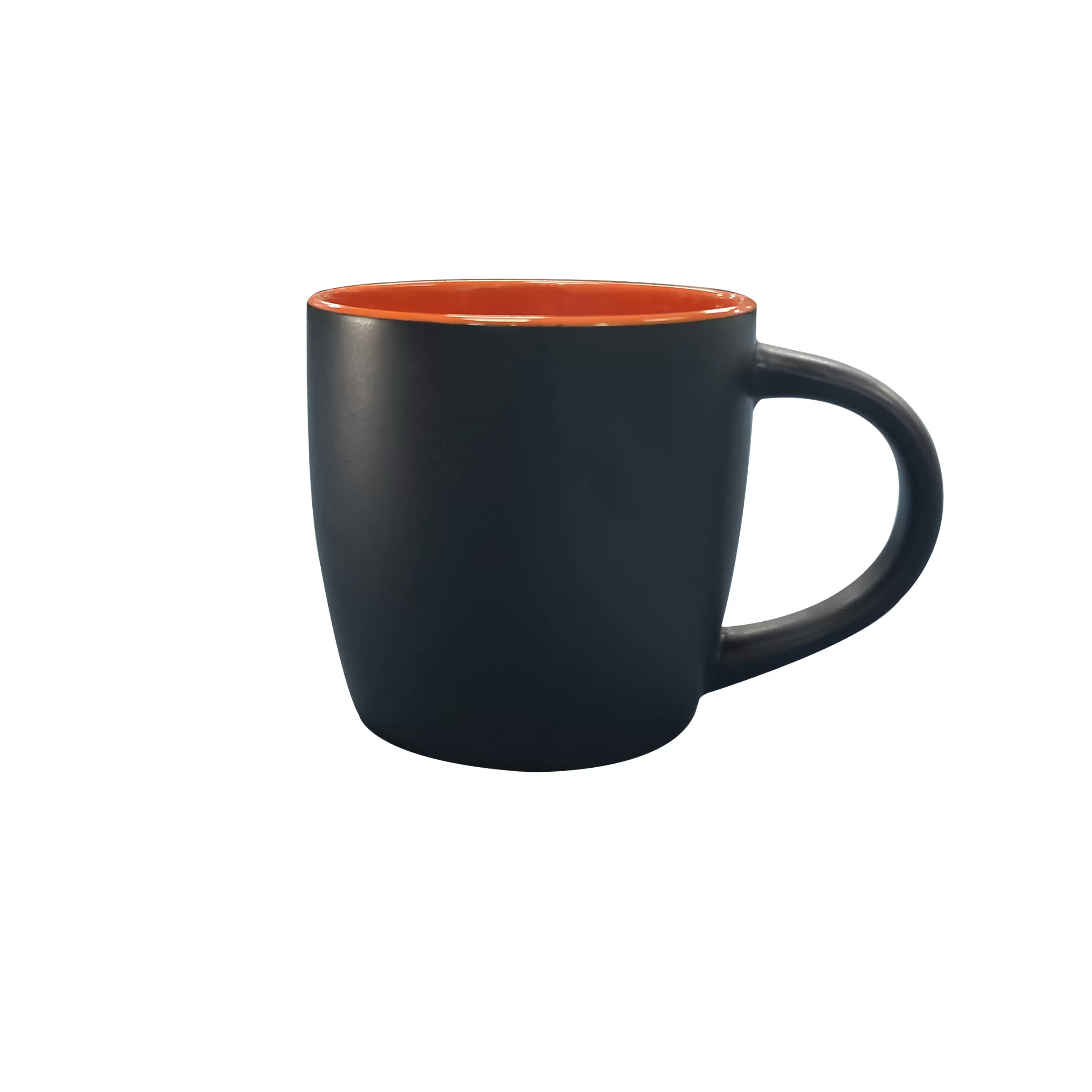 12oz orange Boston mug,outside matte black painted for CO2 laser engrave 