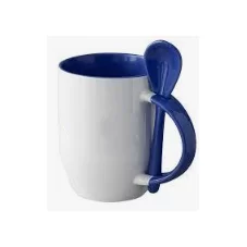 12oz U shape sublimation spoon mug,ocean blue(Pantone2728c)