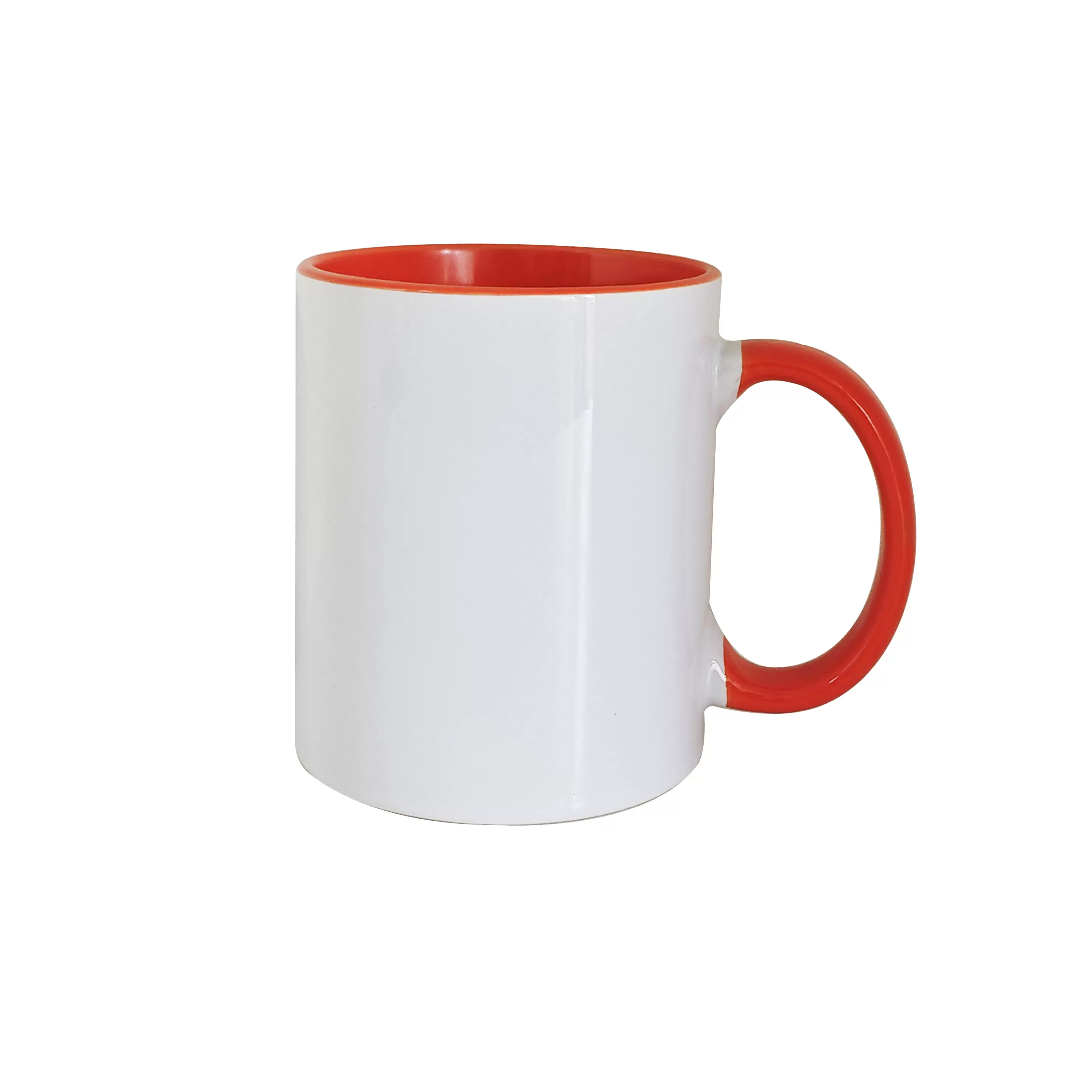 11oz sublimation mug,red in and red handle
