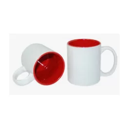 11oz red( Pantone1795c)colored inside sublimation mug