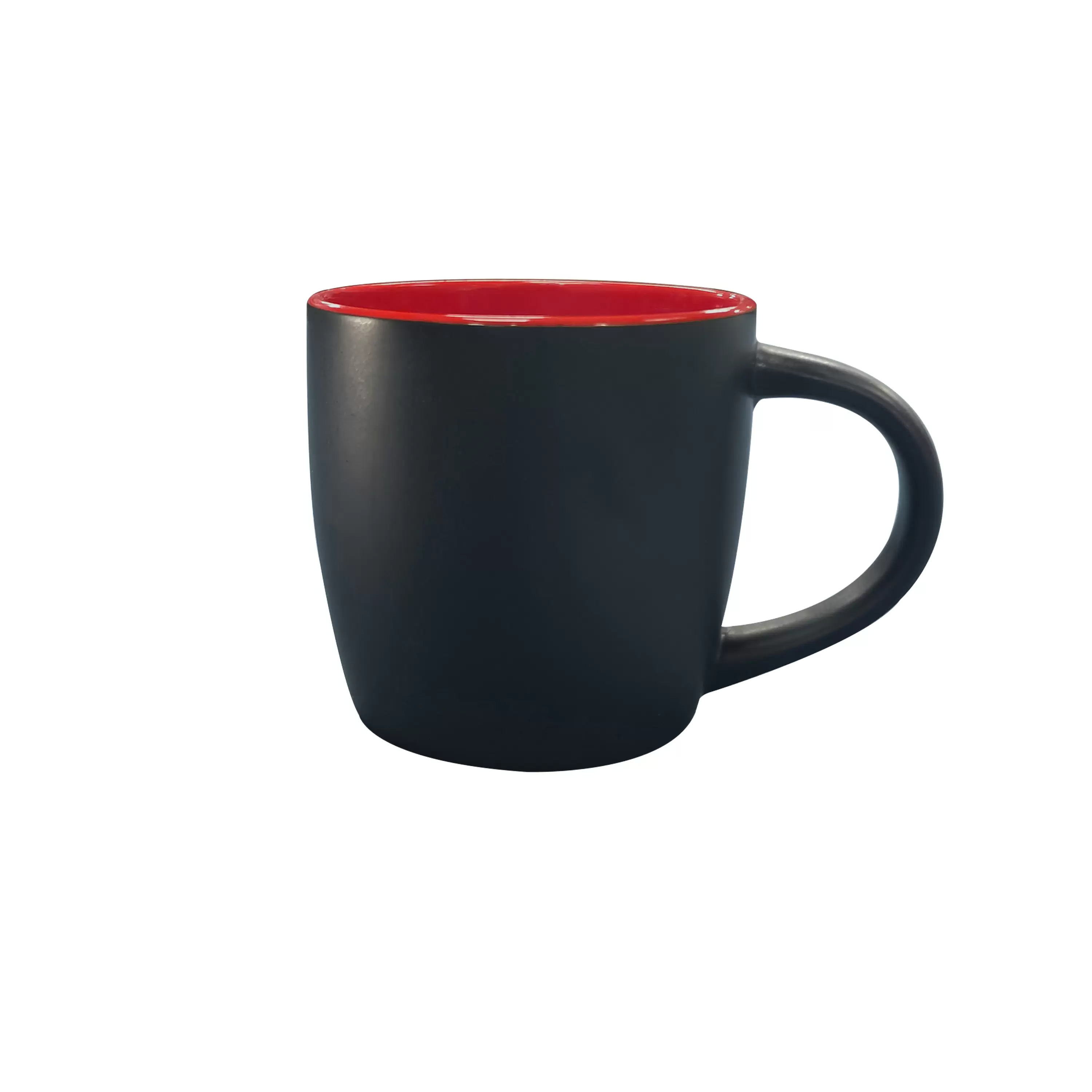 12oz red Boston mug,outside matte black painted for CO2 laser engrave